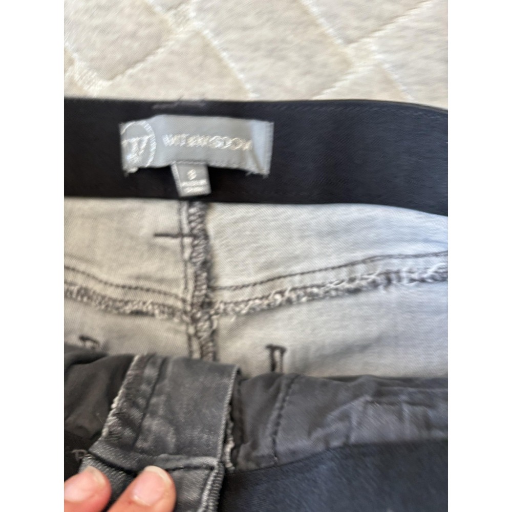 Wit & Wisdom Jeans Womens 8 Gray Wide Leg Crop High Rise Stretch Trousers Pants - Picture 4 of 10
